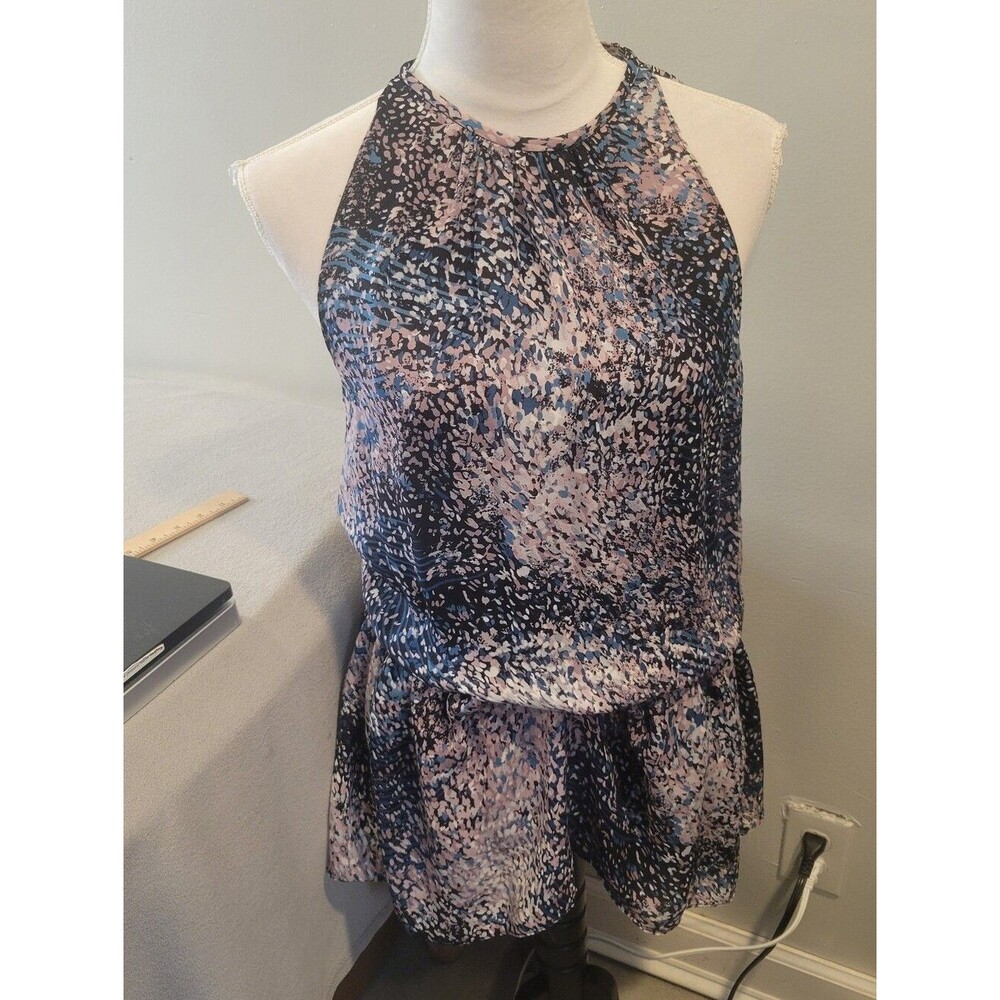 Ramy Brook Print Silk Halter neck Mini Dress Size Medim